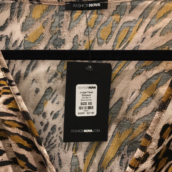 Fashion Nova Jungle Fever Bodysuit - Picture 2 of 5